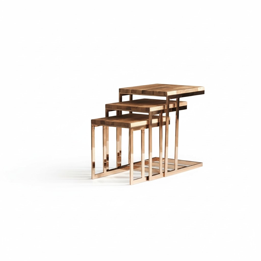 Modern complete 3-piece side table furnishing living room design