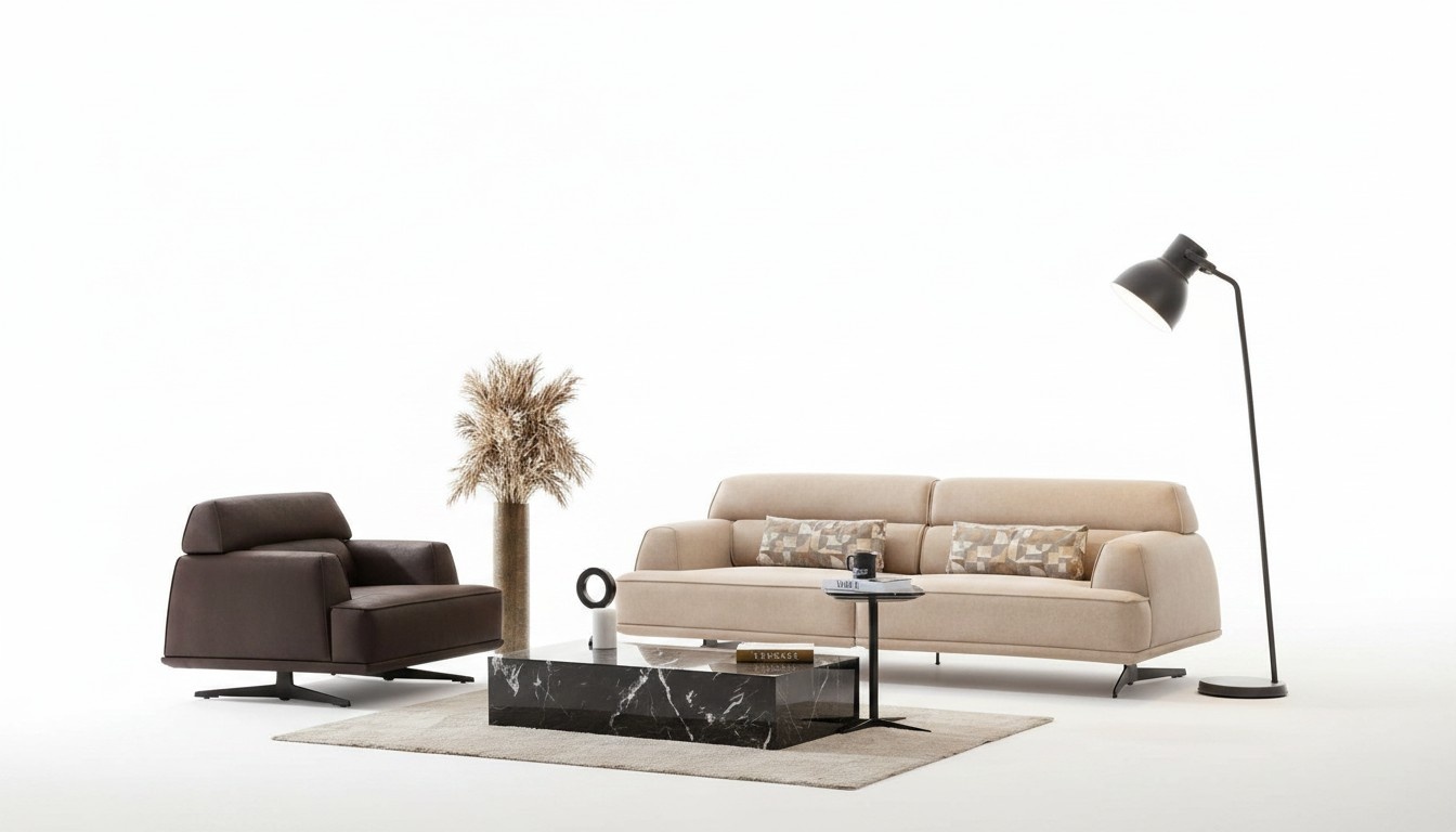 Modern complete sofa set 3 1 seater set Upholstered set Couch set