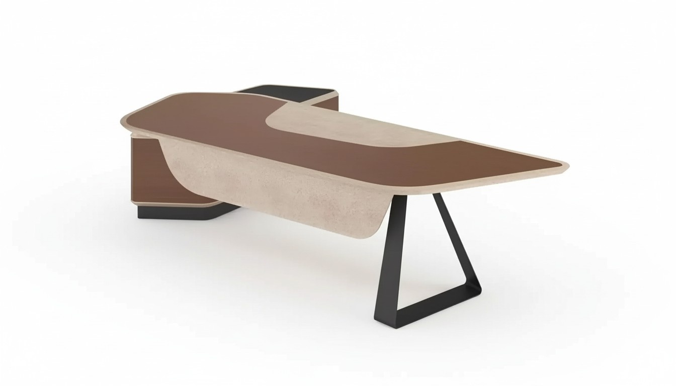 Modern corner desk Office furniture Executive desk Executive desk Brown