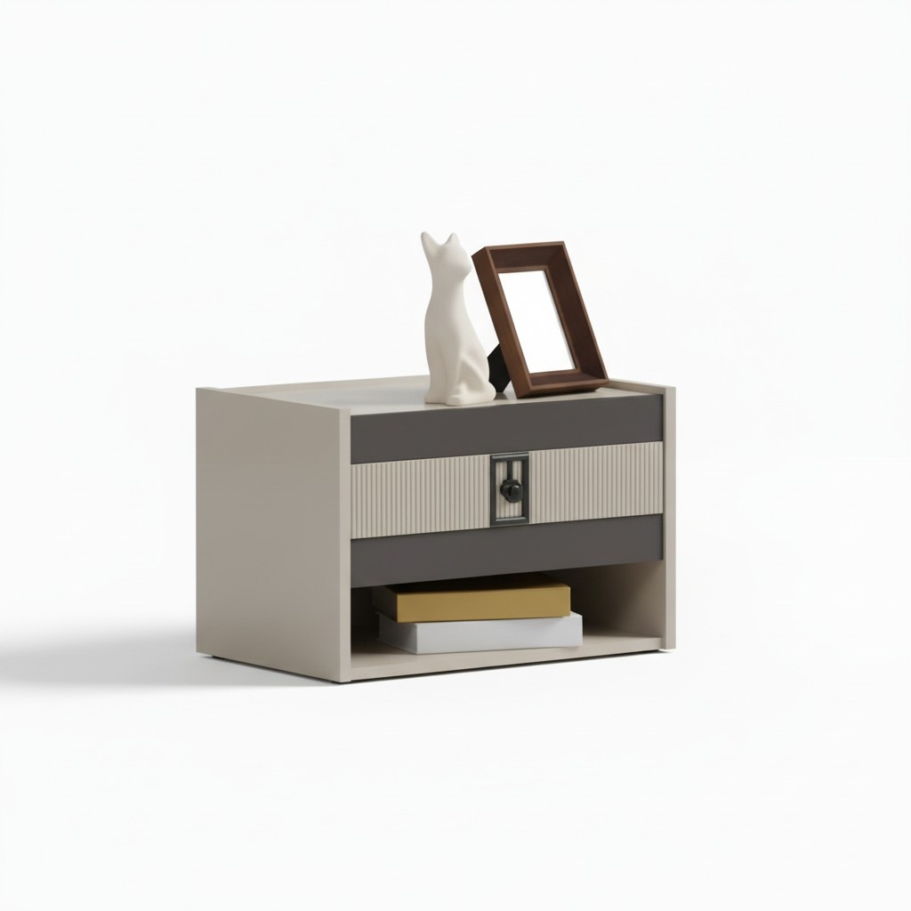 Modern Design Complete 2x Nightstands Wooden Furniture Bedroom