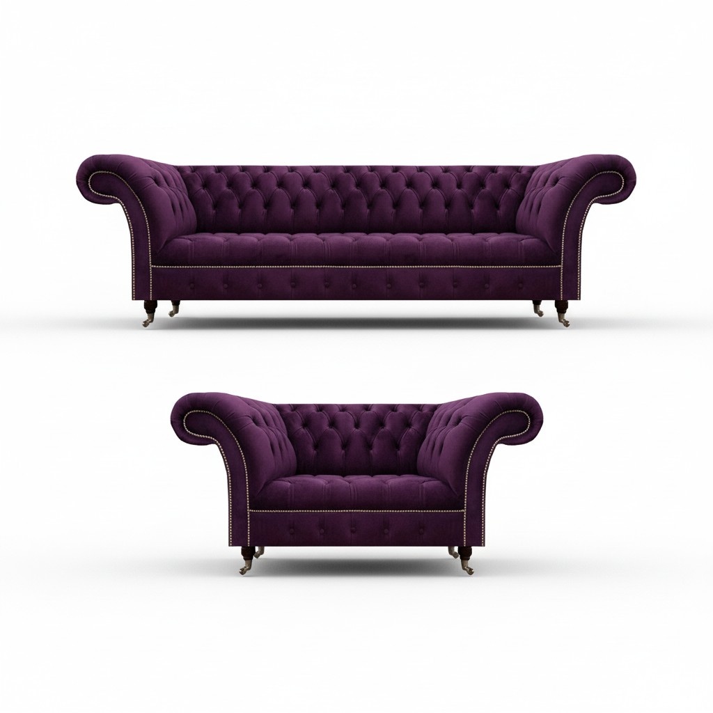 Modern Design Furniture 2x Sofas Upholstered Furniture Sofa Set Living Room