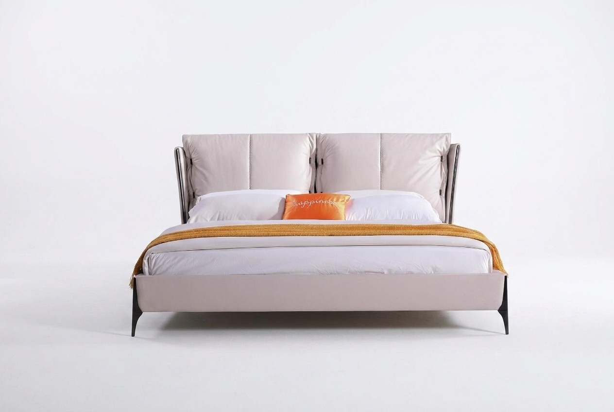 Modern design hotel bed xxl beds luxury double leather faux leather 180x200cm