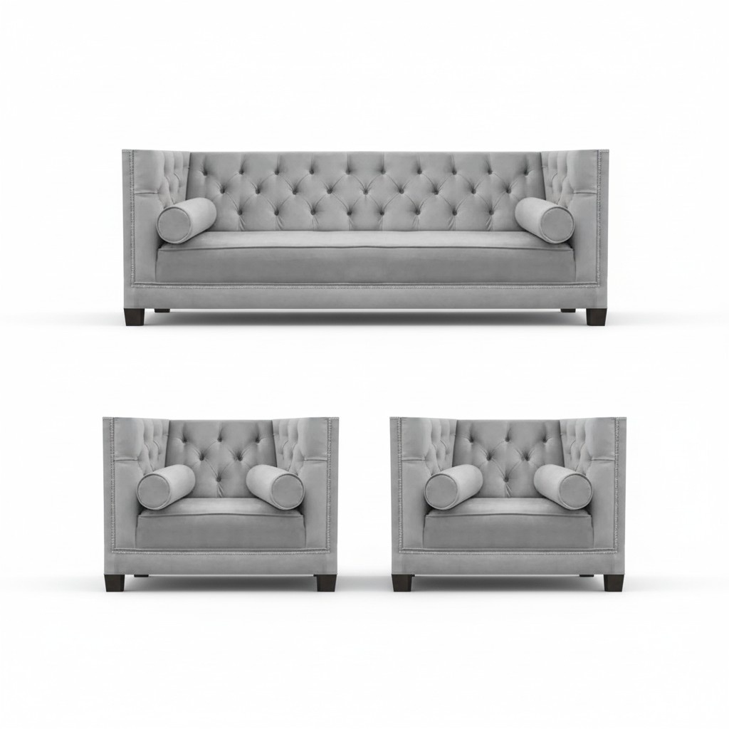 Modern designer sofa set 3-piece couch sofa upholstery set luxury upholstered furniture