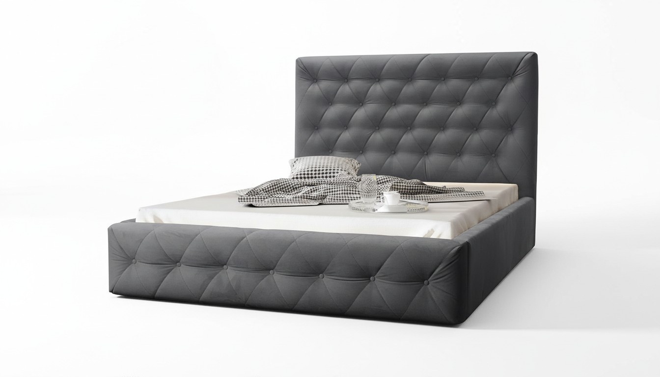 Modern designer wooden bed Noble furniture Double beds New bedroom upholstery