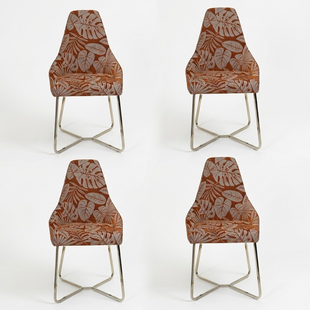 Modern dining room chair kitchen chair 4x chairs armchair luxury multicoloured