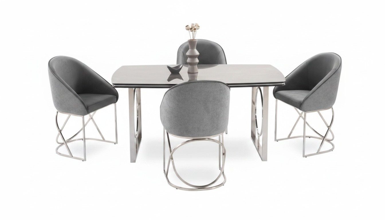 Modern dining room furniture luxury dining table + 6x chairs table chairs