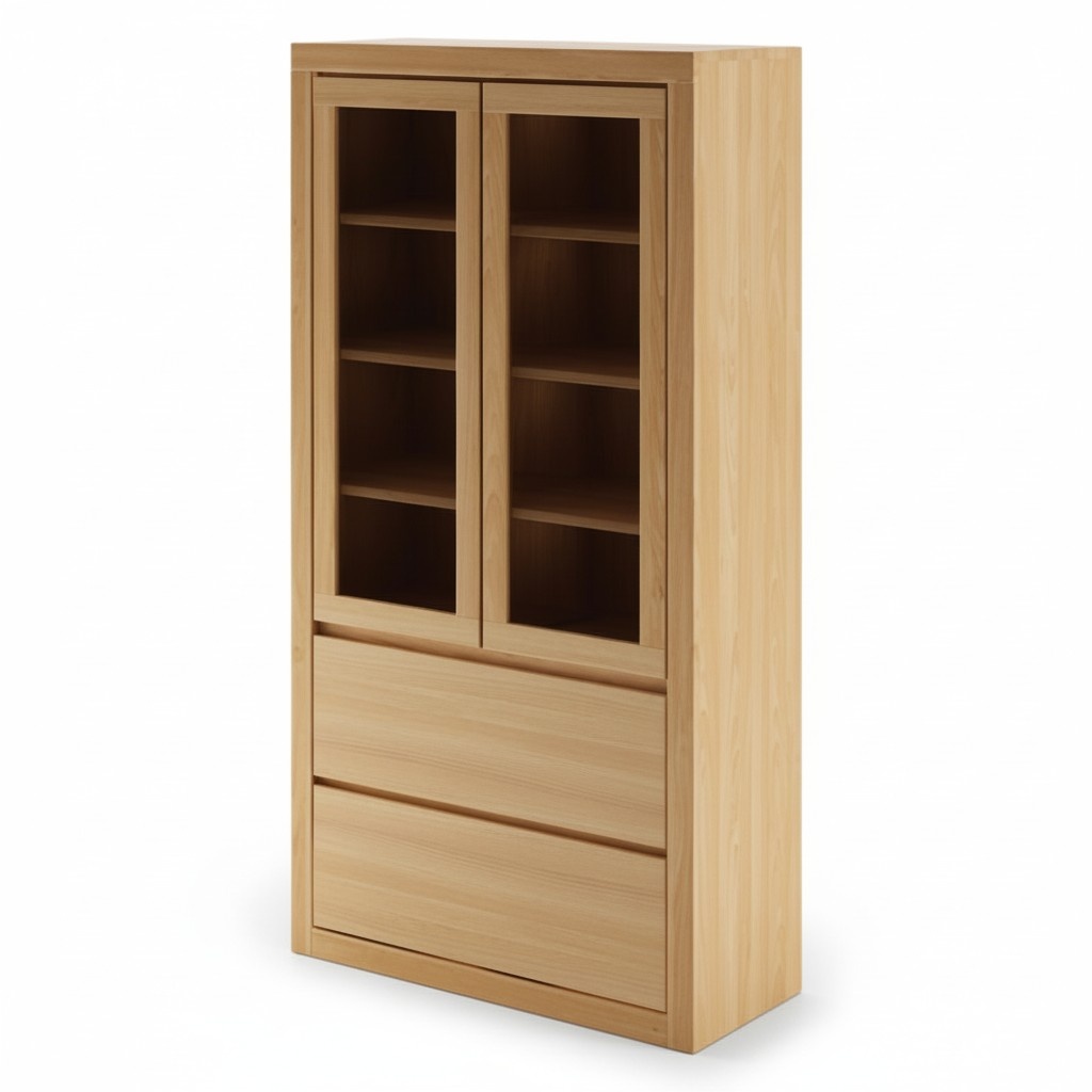 Modern display cabinet showcase handcrafted solid wood cabinets solid oak wood
