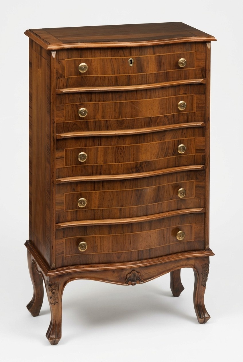 Modern chest of drawers in brown - 5 drawers bedroom cabinet versatile new