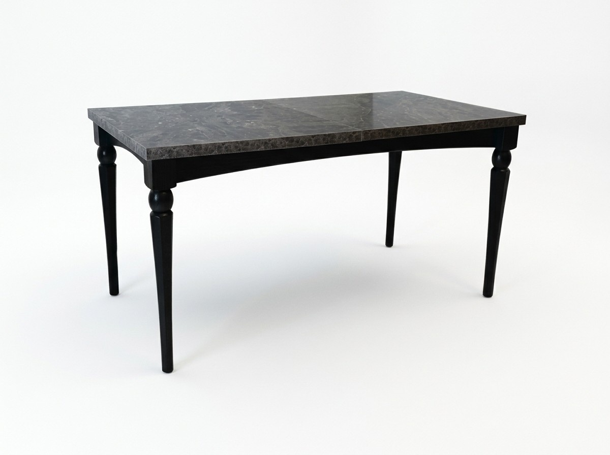 Modern extendable dining table marble look living room dining room table