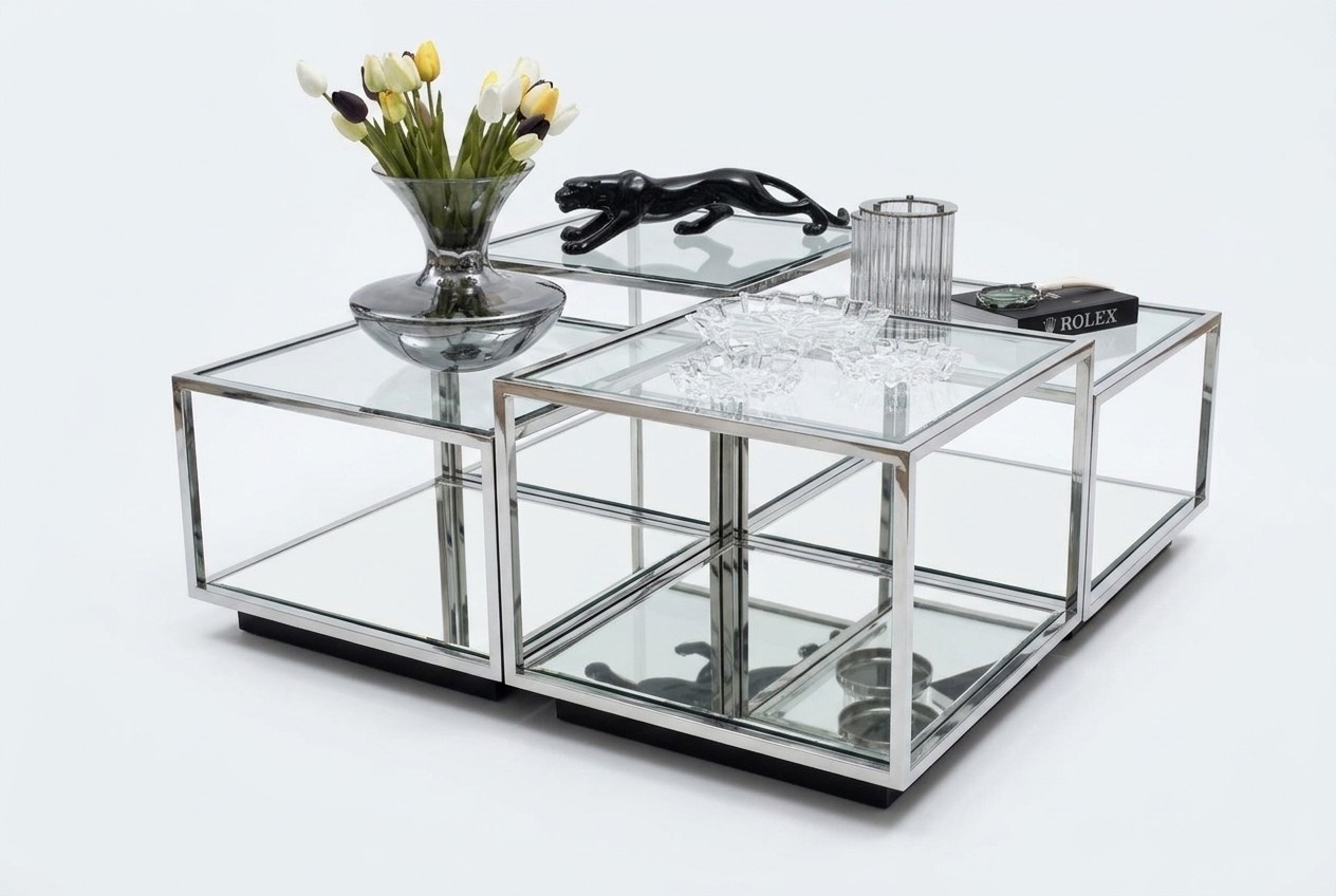 Modern glass coffee table living room furniture new design decor