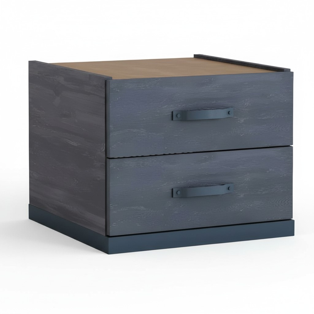 Modern gray wooden nightstand