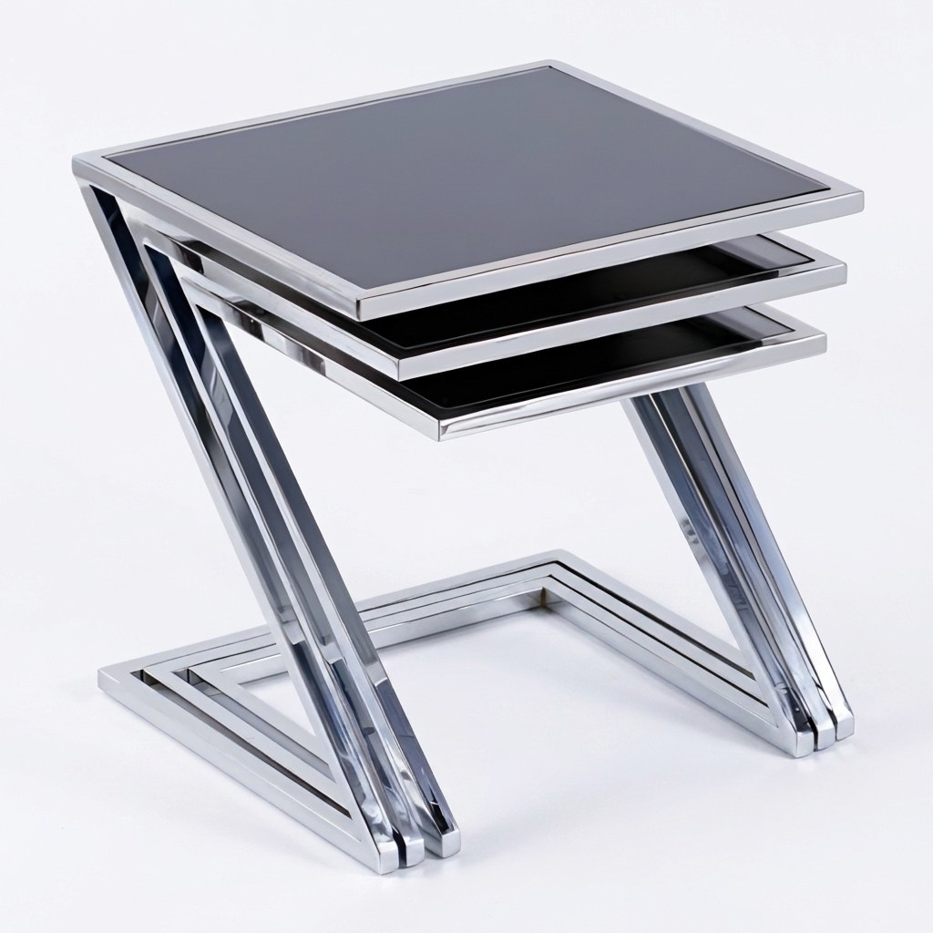 Modern gray side table made of wood