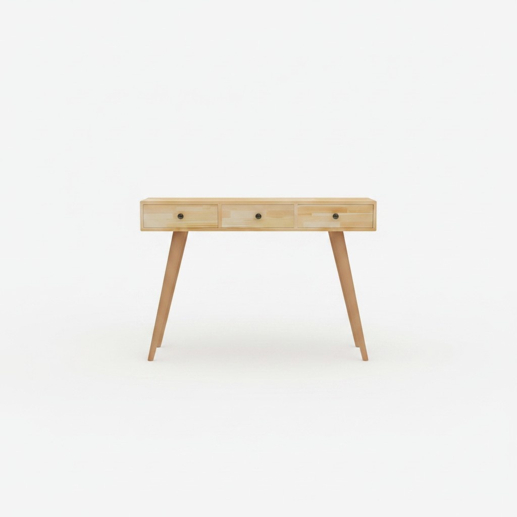 Modern High-Quality Console Table Beige Wood Table Living Room Designer Furniture