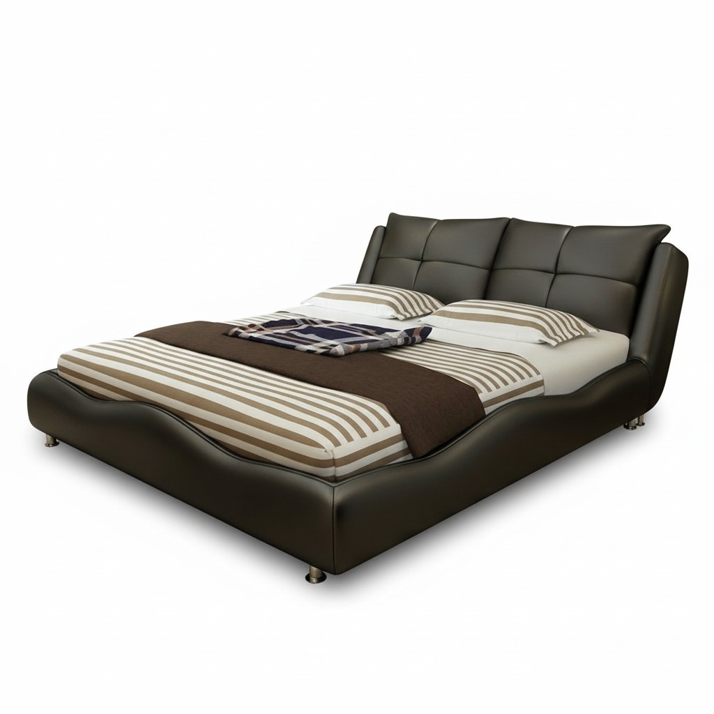 Modern Hotel Frame Luxury Sleeping Room Beds Design Leather Bed Double Marriage