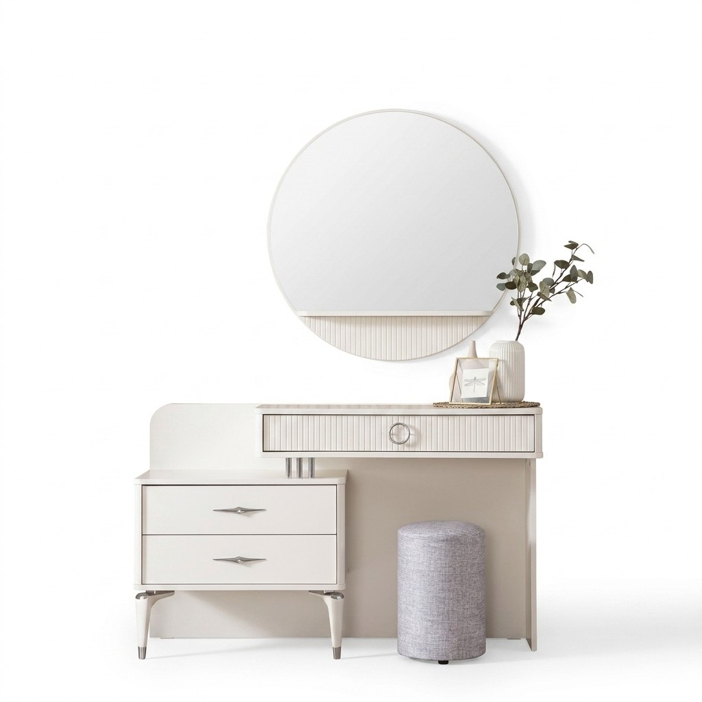 Modern Dressing Table Dressing Table Dressing Table Dresser Set 3pcs White