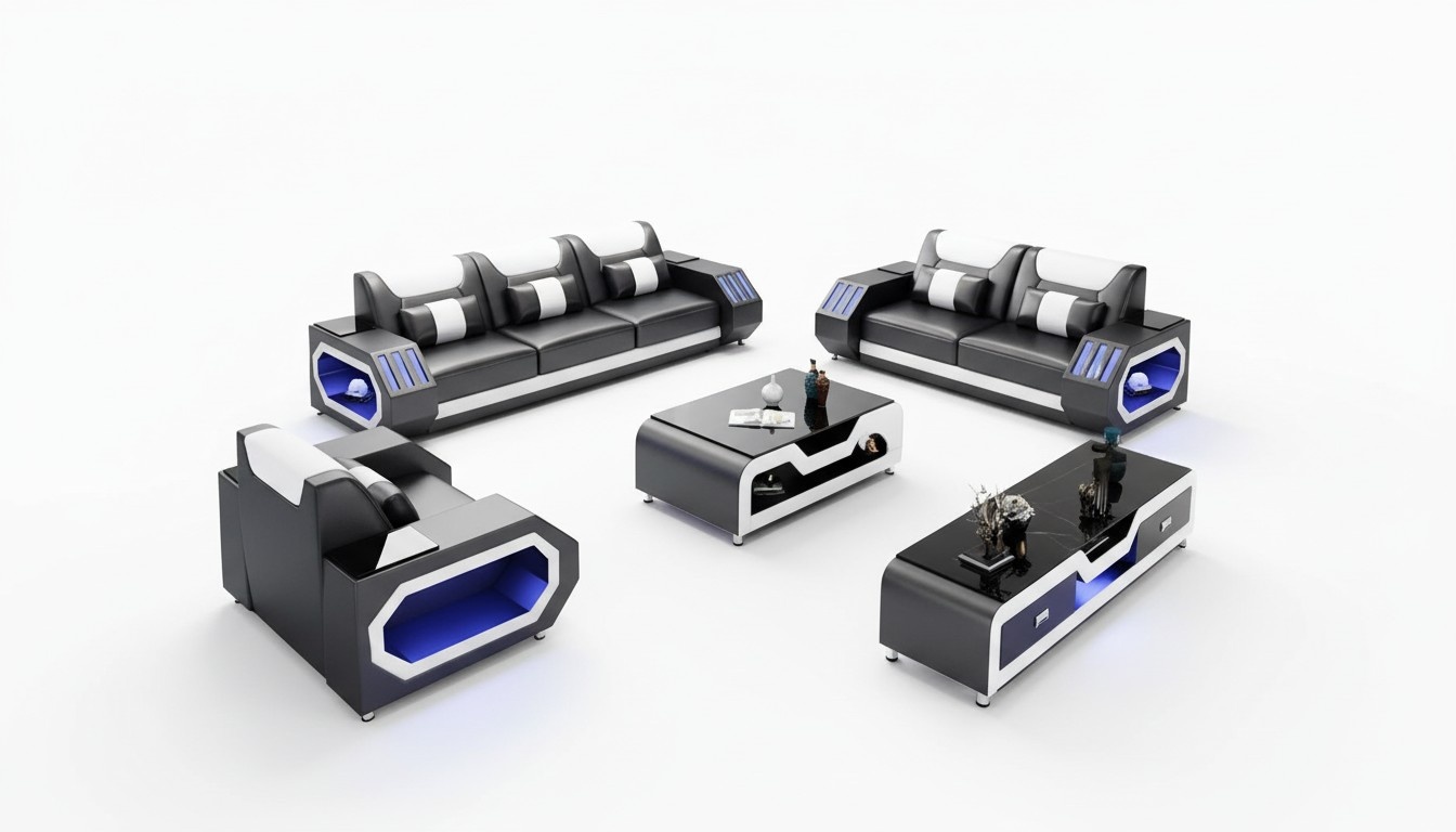 Modern leather sofa set couch upholstery sofa sets leather sofa sideboard new