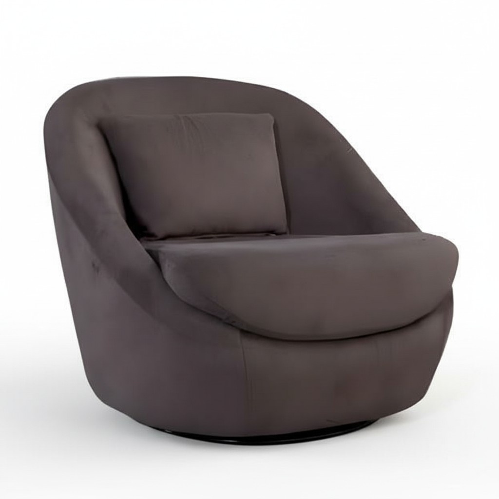 Modern Lounge Armchair Swivel Upholstery Design Brown Recliner Living Room Comfort