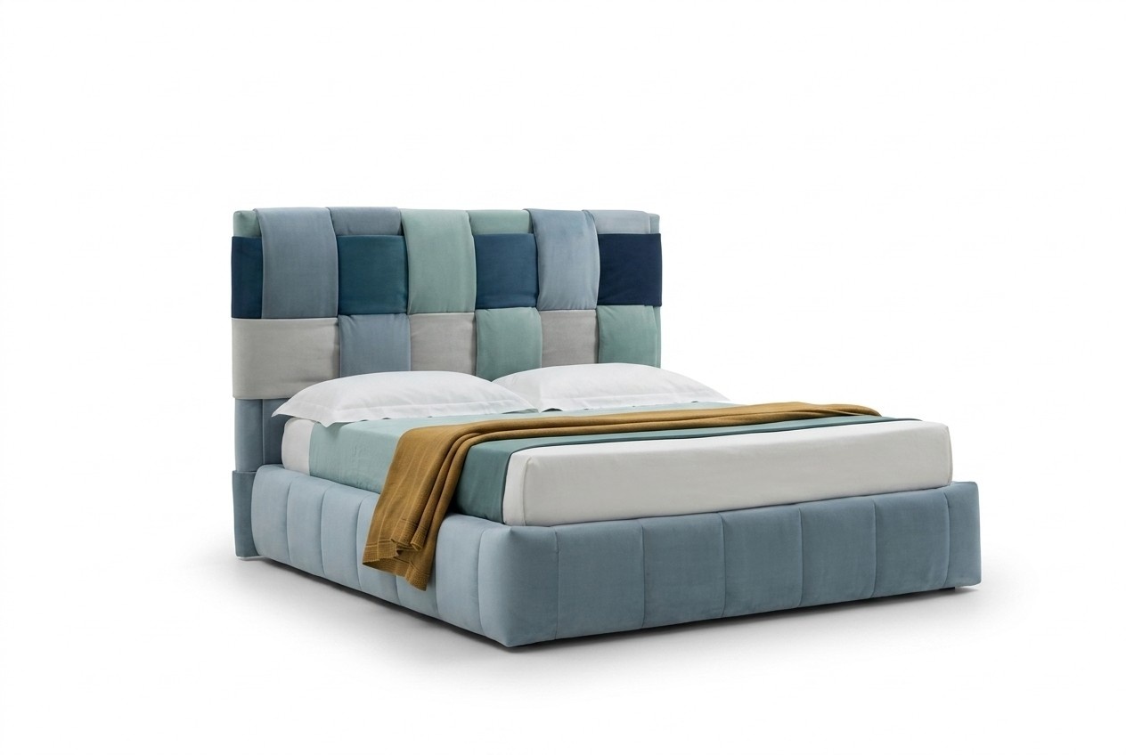 Modern Luxury Beds Upholstery Textile High Quality Bedroom Bed Italy Furniture