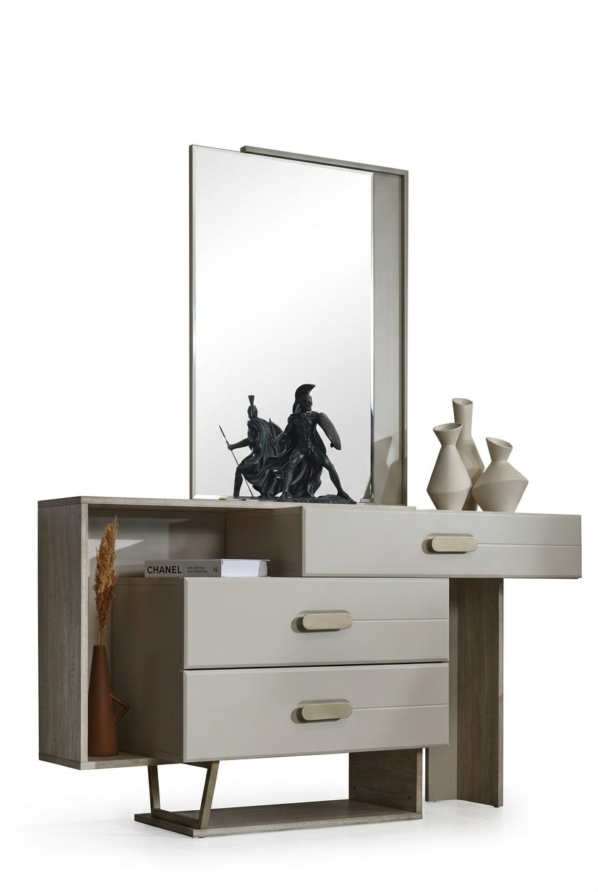 Modern dressing table, designer cosmetic table, furniture 2-piece set