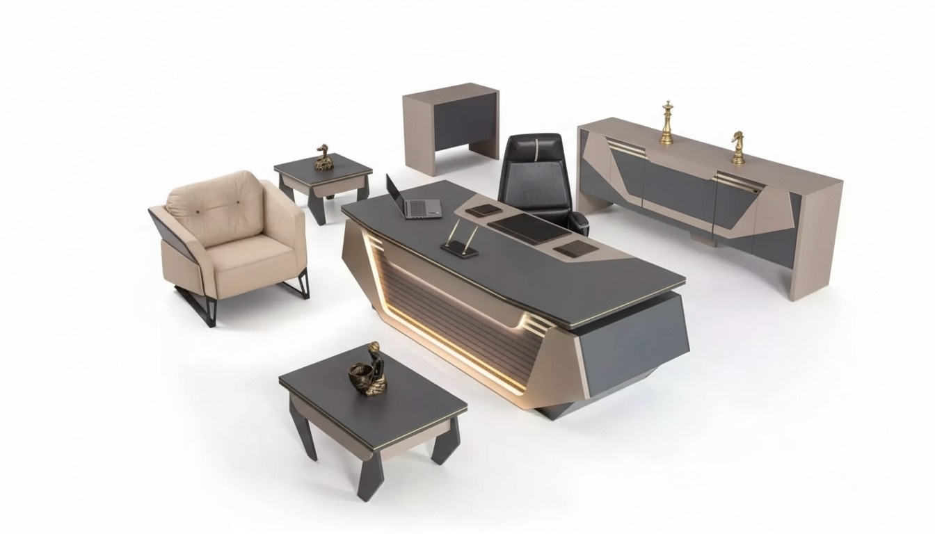Modern office furniture Designer furniture Desk Filing cabinet