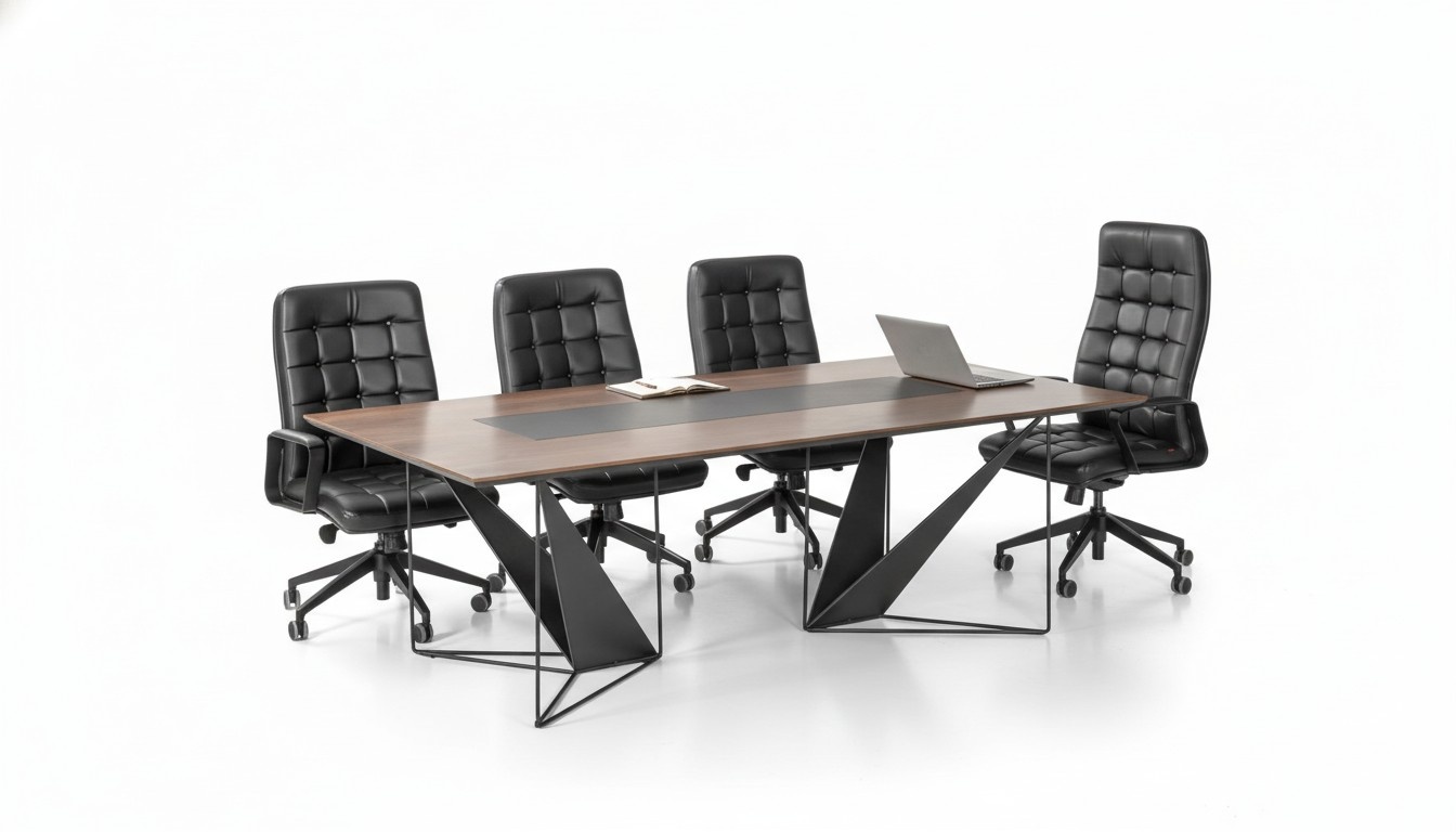 Modern office room set office furniture conference table + 4x chairs new