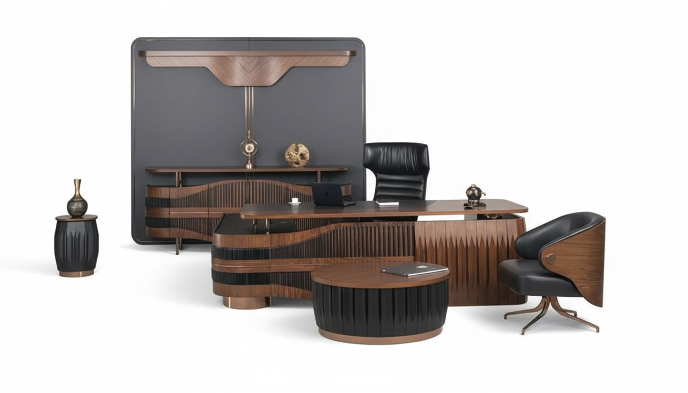 Modern office room set complete office furnishings desk console new