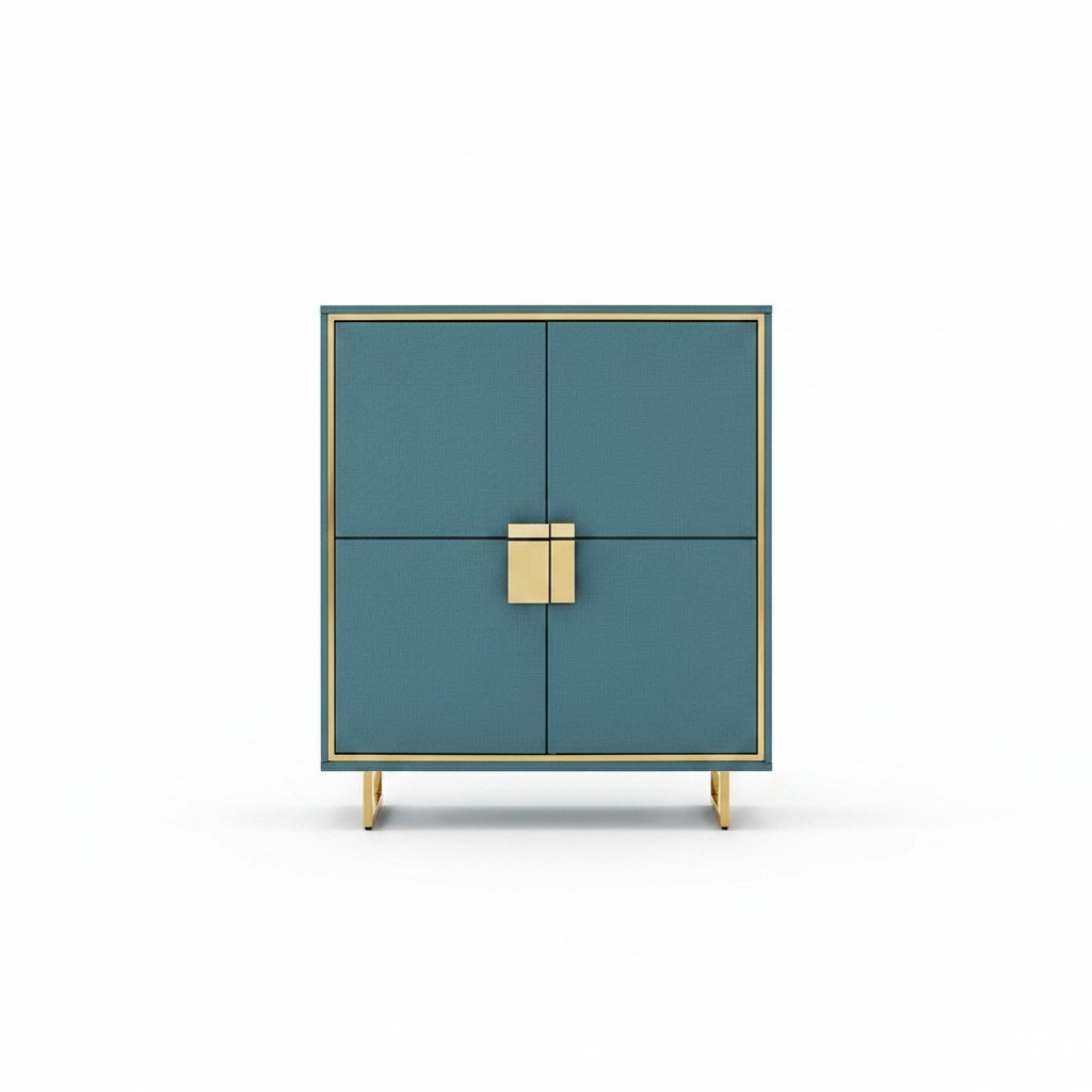 Modern sideboard blue living room chest of drawers luxury shelves furniture new