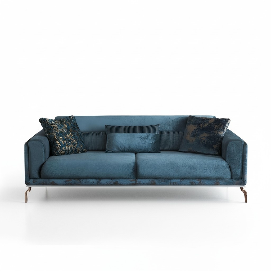 Modern sofa 3 seater luxury green design furniture in living room couches 235cm
