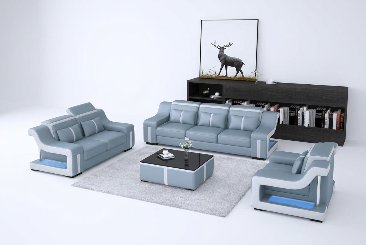 Modern sofa set couch sofa sets group 321 seater leather sofa sofas new