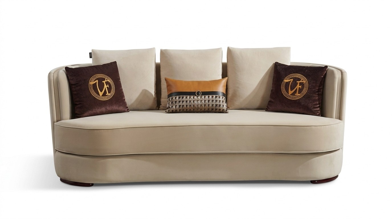 Modern style made of real wooden frame 3+1 seate sofa for living room