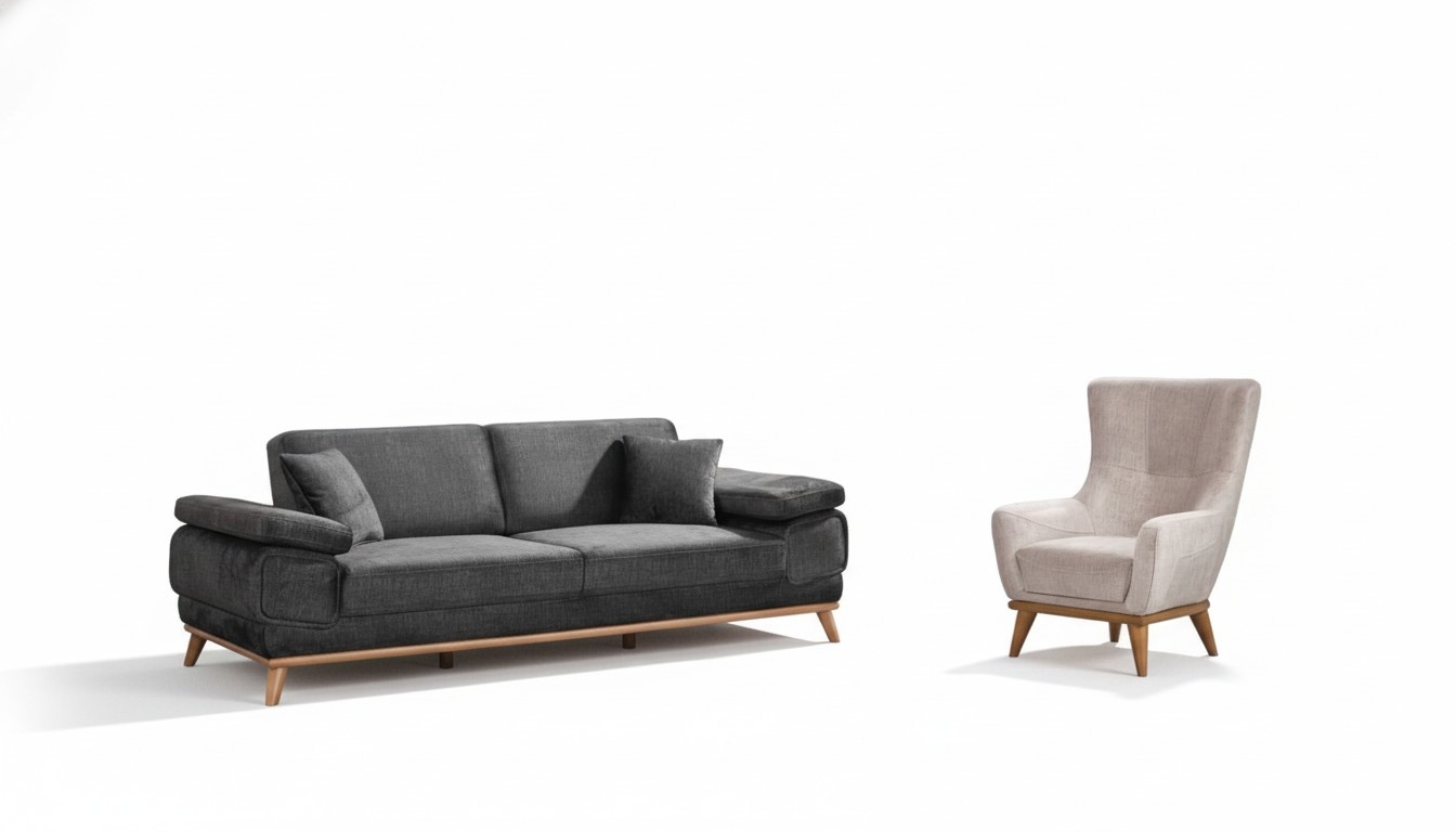 Modern sofa set living room sofa armchair textile armchair 3+1 furniture