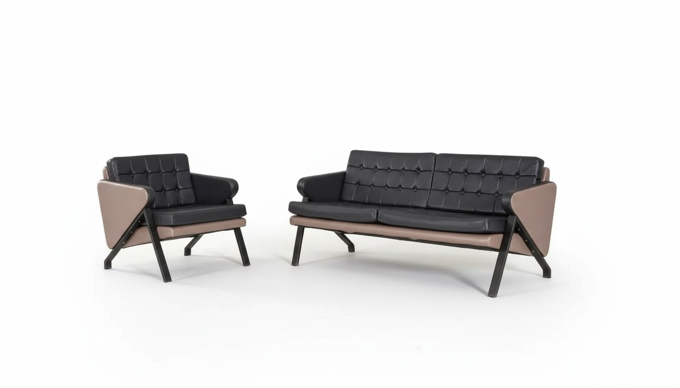 Modern sofa set Luxury two-seater armchair Upholstery Design work furniture 2+1