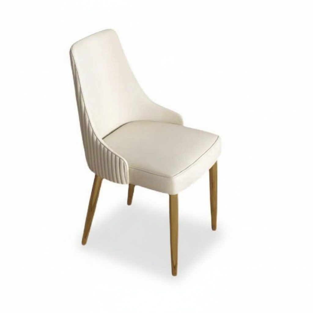 Modern Style Stylish Armchair Chair White Seat Upholstery Design Metal new