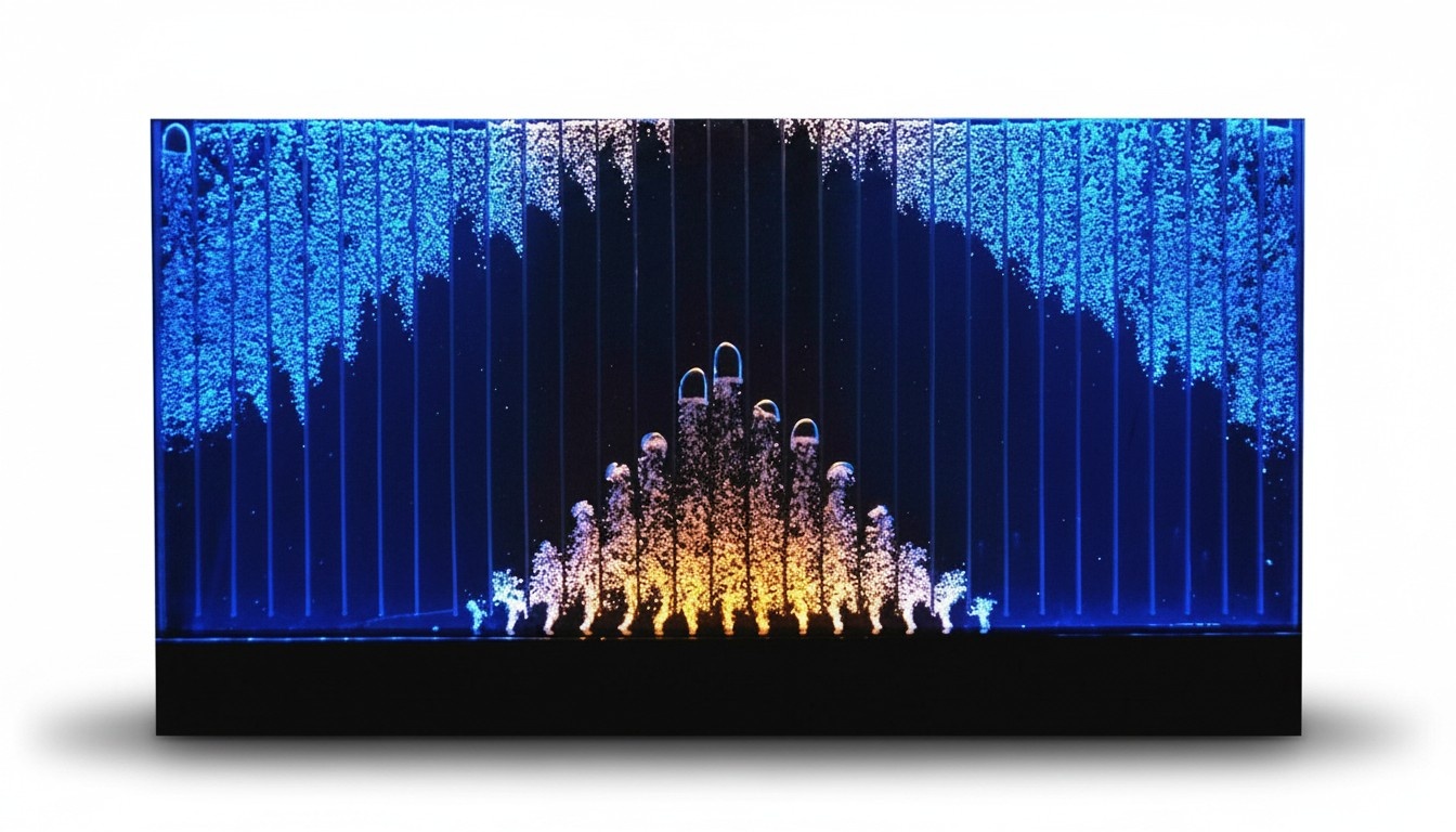 Modern partition wall water walls LED water wall illuminated wall columns 240x150cm