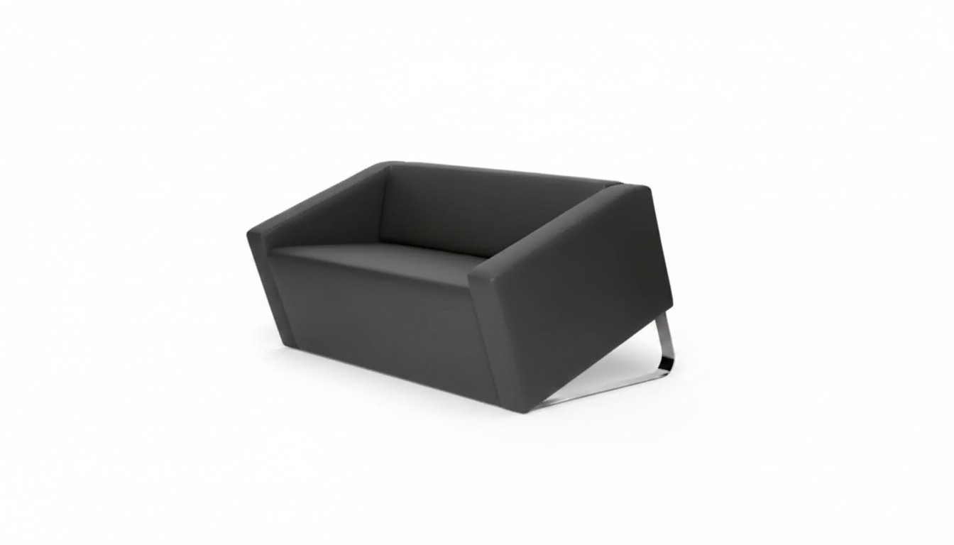 Modern two seater leather sofas upholstered couches study furniture