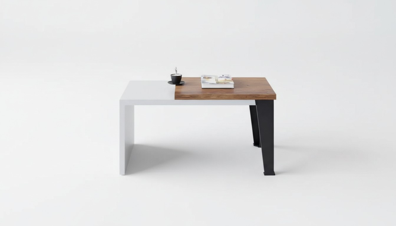 Modern two-coloured coffee table Luxury side table office wooden furniture