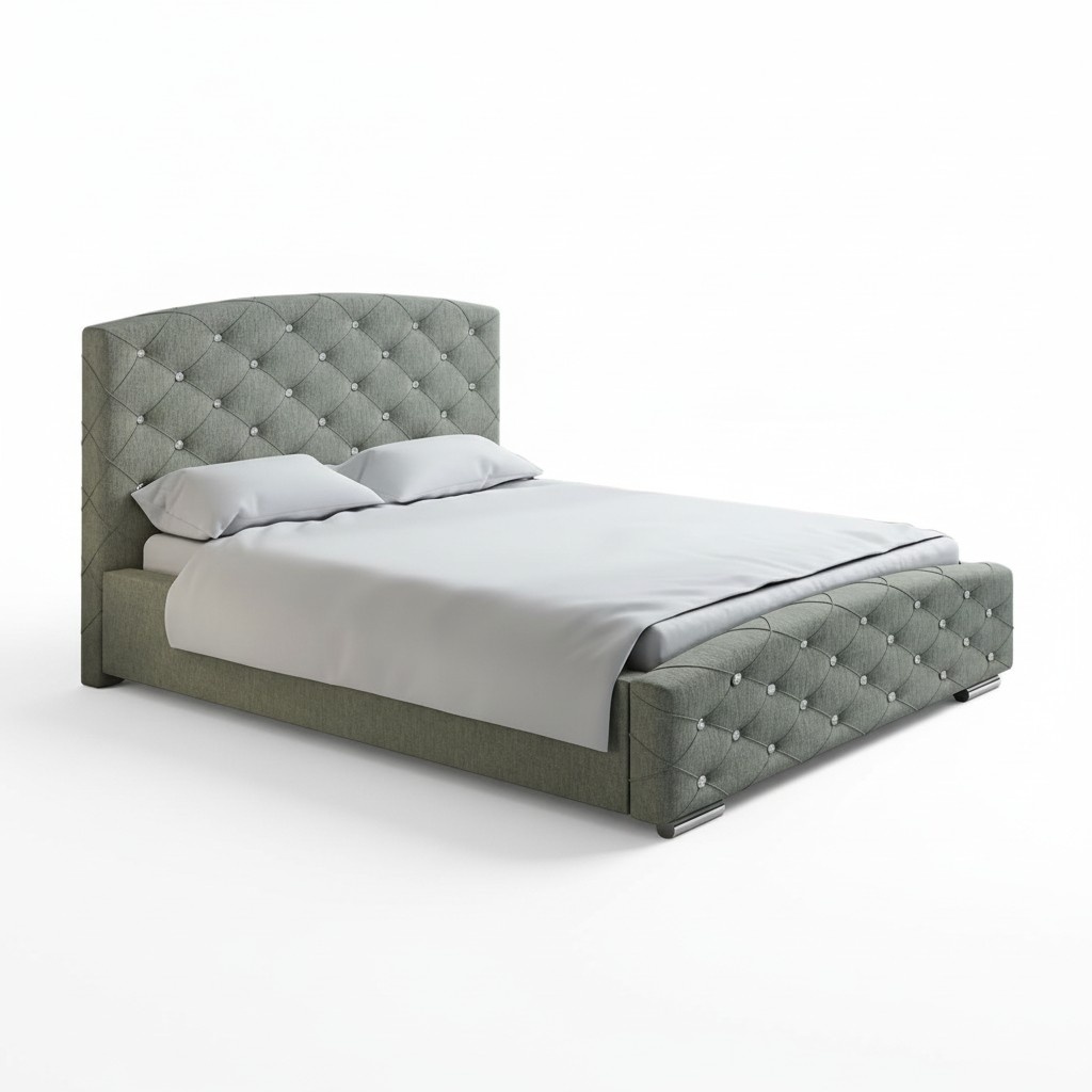 Modern upholstered bed bed beds bed frame double bed 180x200 gray marital bed