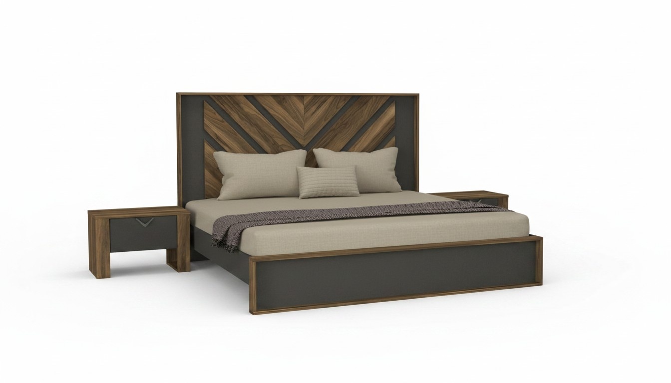 Modern upholstered bed bed bed frame double bed 180x200 gray marital bed