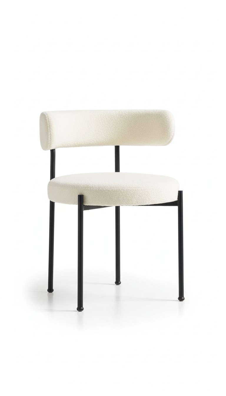 Modern upholstered chair design chair white stainless steel dining luxury furniture