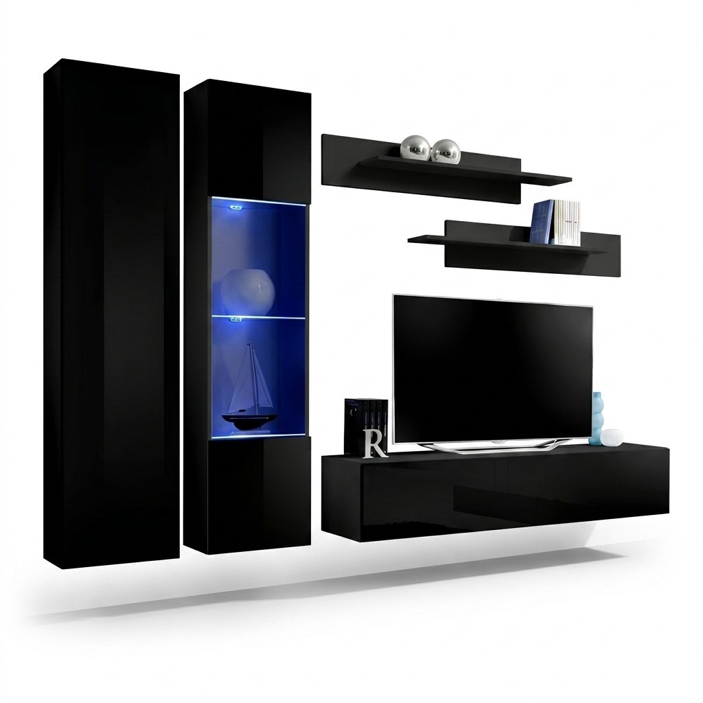 Modern Living Wall Living Room Wall Shelves Design TV Stand Lowboard