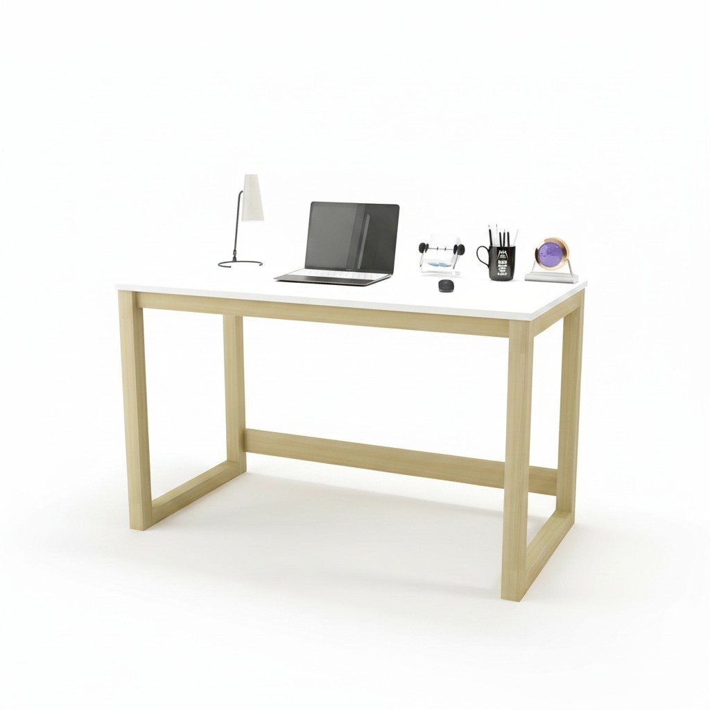 Modern White Computer Desk Sturdy Desk Designer Office Furniture