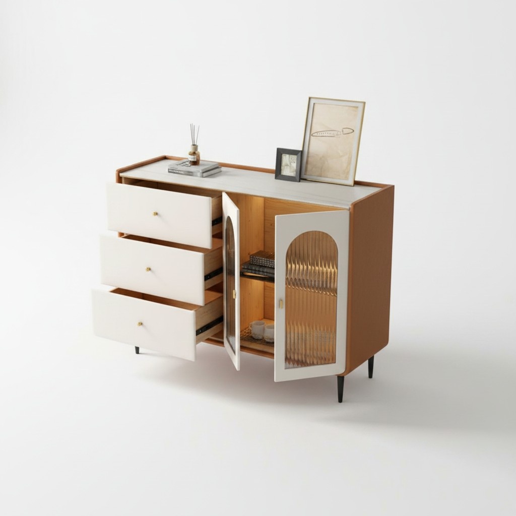 MODERN WOODEN CHEST OF DRAWERS WHITE SIDEBOARD LOW BOARDS LIVING ROOM CABINET