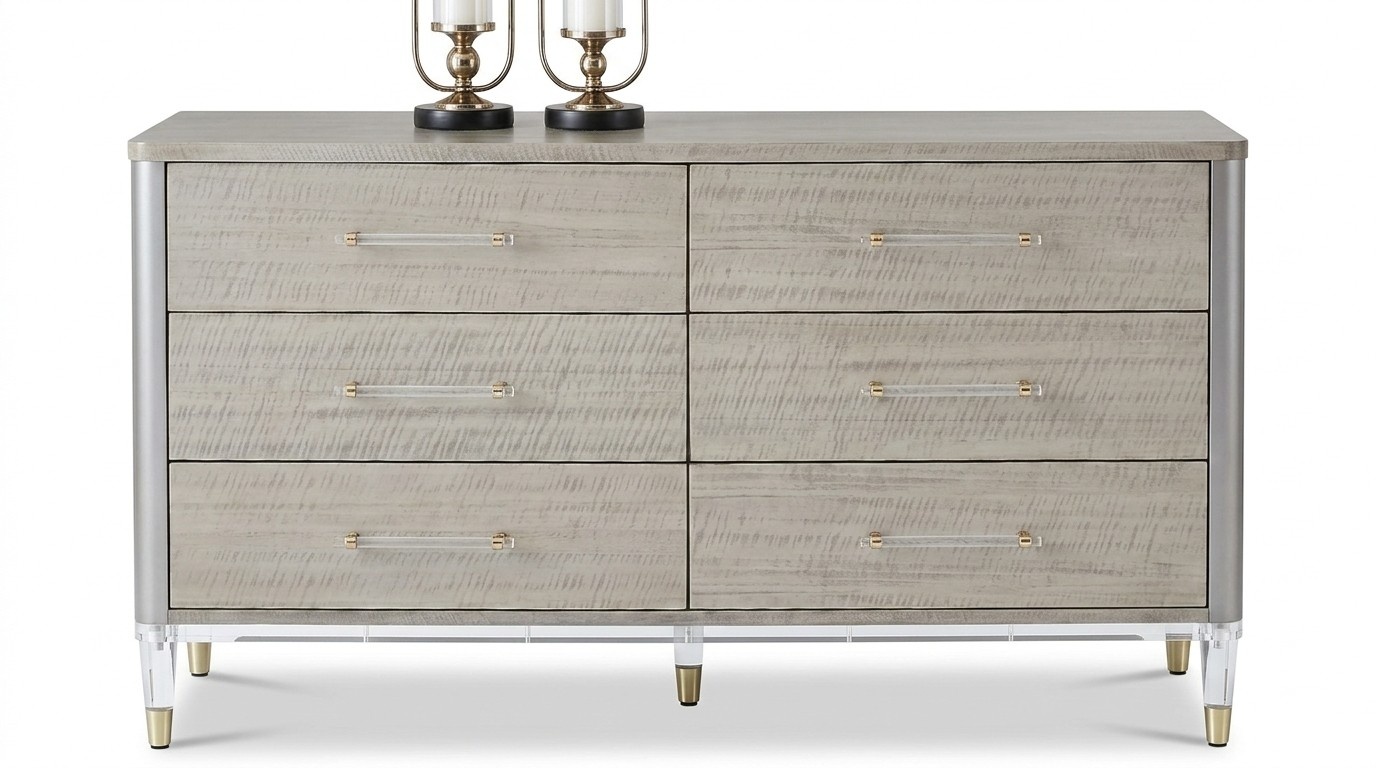 Modern Wooden Dresser Sideboard Chests of Drawers Low Boards Living Room Cabinet Real Wood