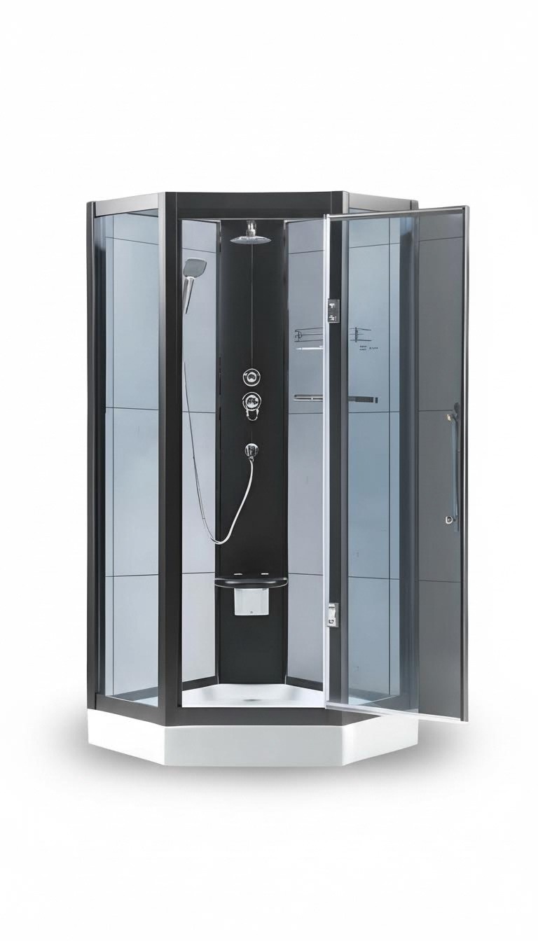 Multifunctional shower Comfort shower Shower area Luxury shower Shower cabin 100x100 cm