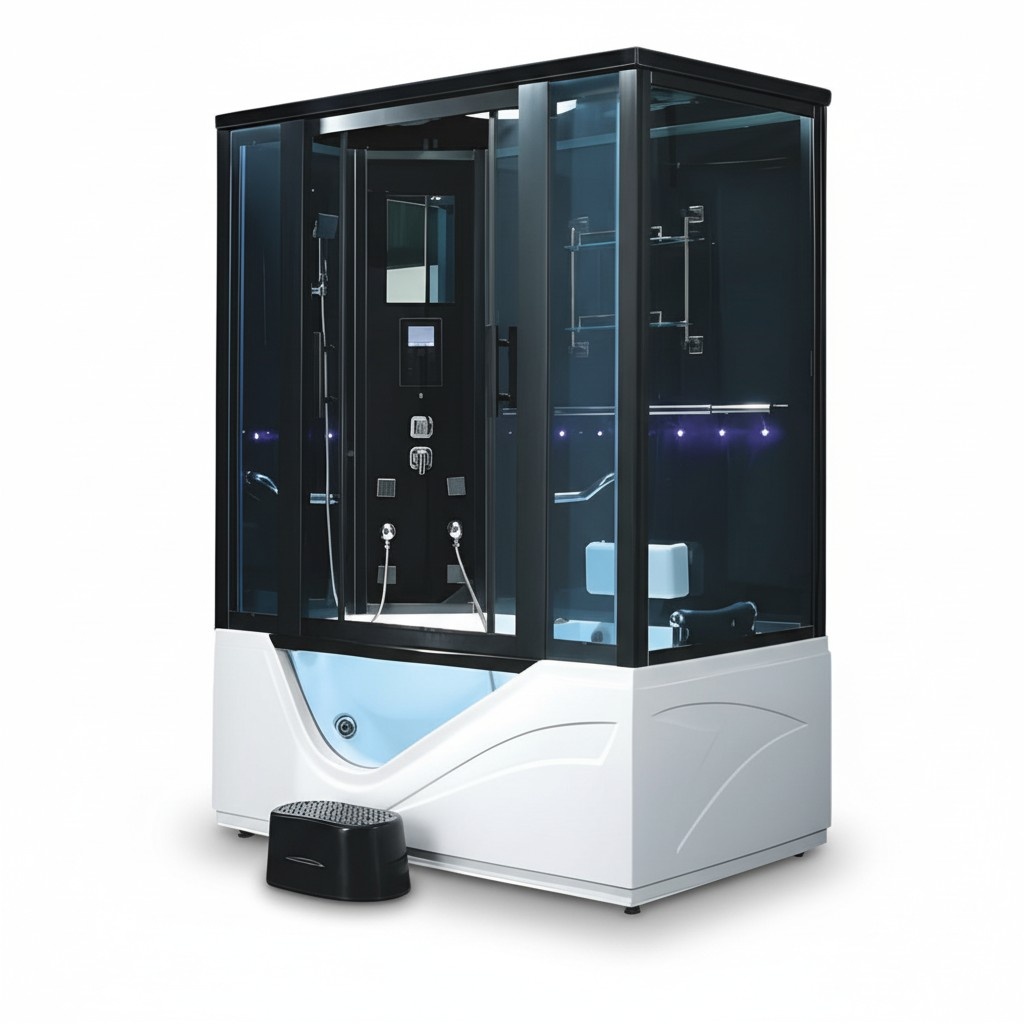 Multifunctional Shower Shower Cabin Wellness Shower Massage Shower Cabin 160x90 cm