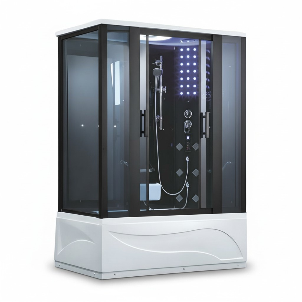 Multifunctional Shower Massage Shower Cabin Wellness Shower 150x90 cm