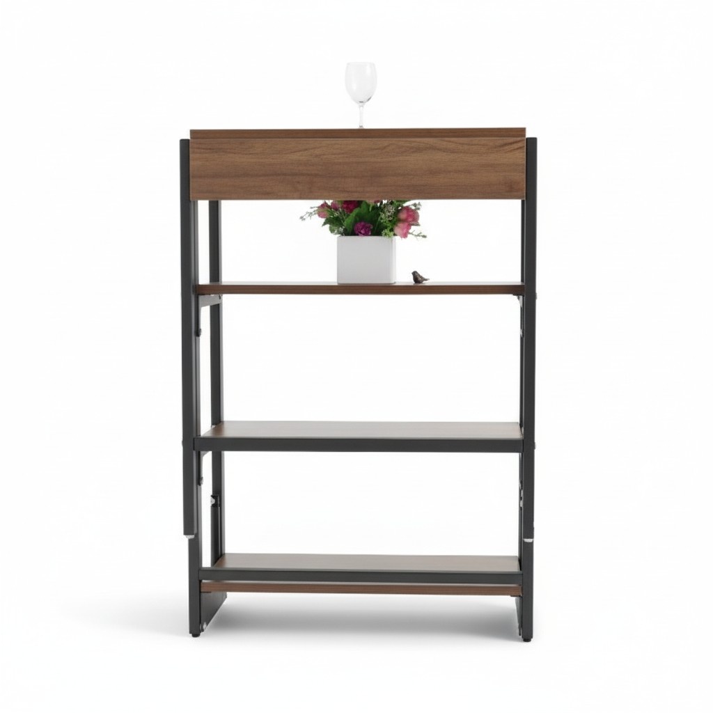 Multifunction space saving furniture dining table shelf 2in1 kitchen tables wood