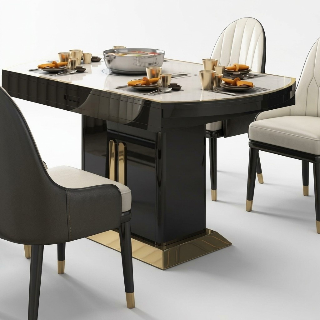 Multifunction Dining Table Tables Round Table Dining Room Furniture Stainless Steel Kitchen Round