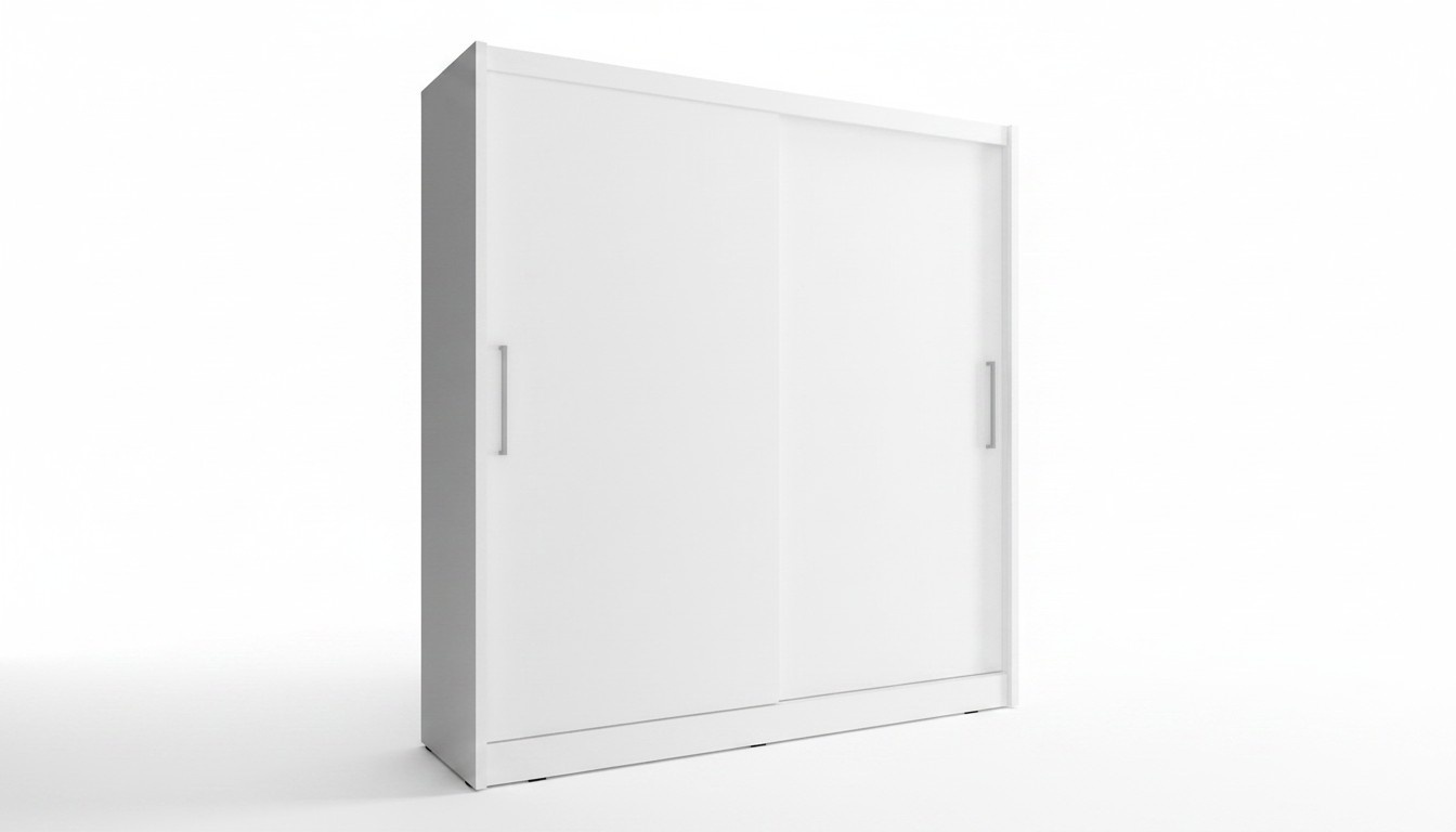 Modern style massive designer wardrobe 200cm made of MDF/chipboard with 2-floating doors