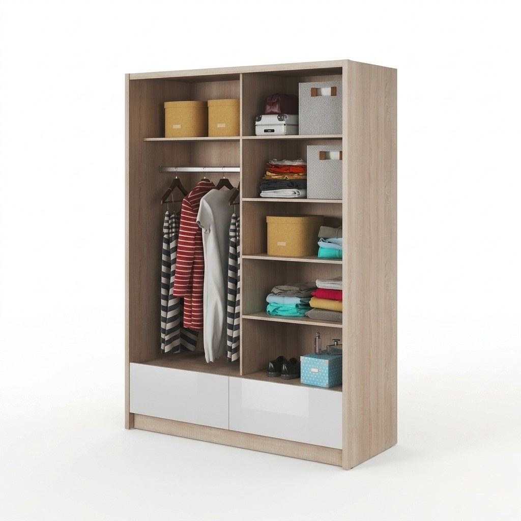 Multi-Purpose Shelving Closet Shelf Storage Wardrobes 150cm New Wardrobe